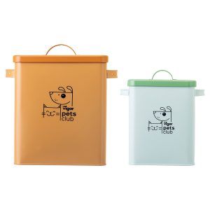 Lote de 2 contenedores para mascotas