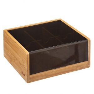 Caja de té con 6 compartimentos Blackbamboo