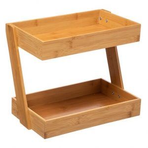 Estantería de bambú de 2 alturas