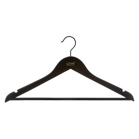 Perchas de madera negra antideslizantes
