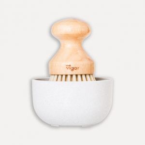 Juego de cepillo de bambú con soporte