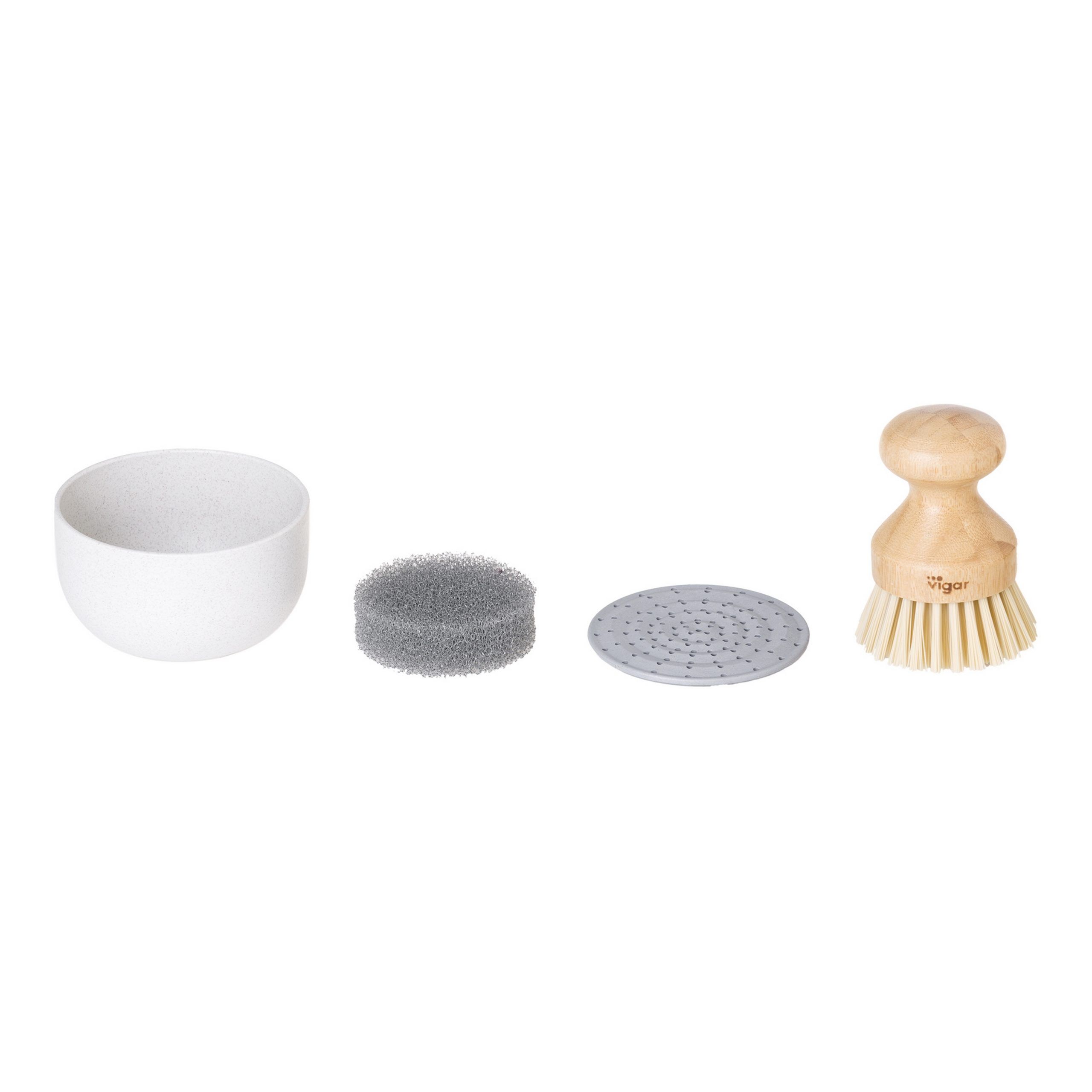 Juego de cepillo de bambú con soporte