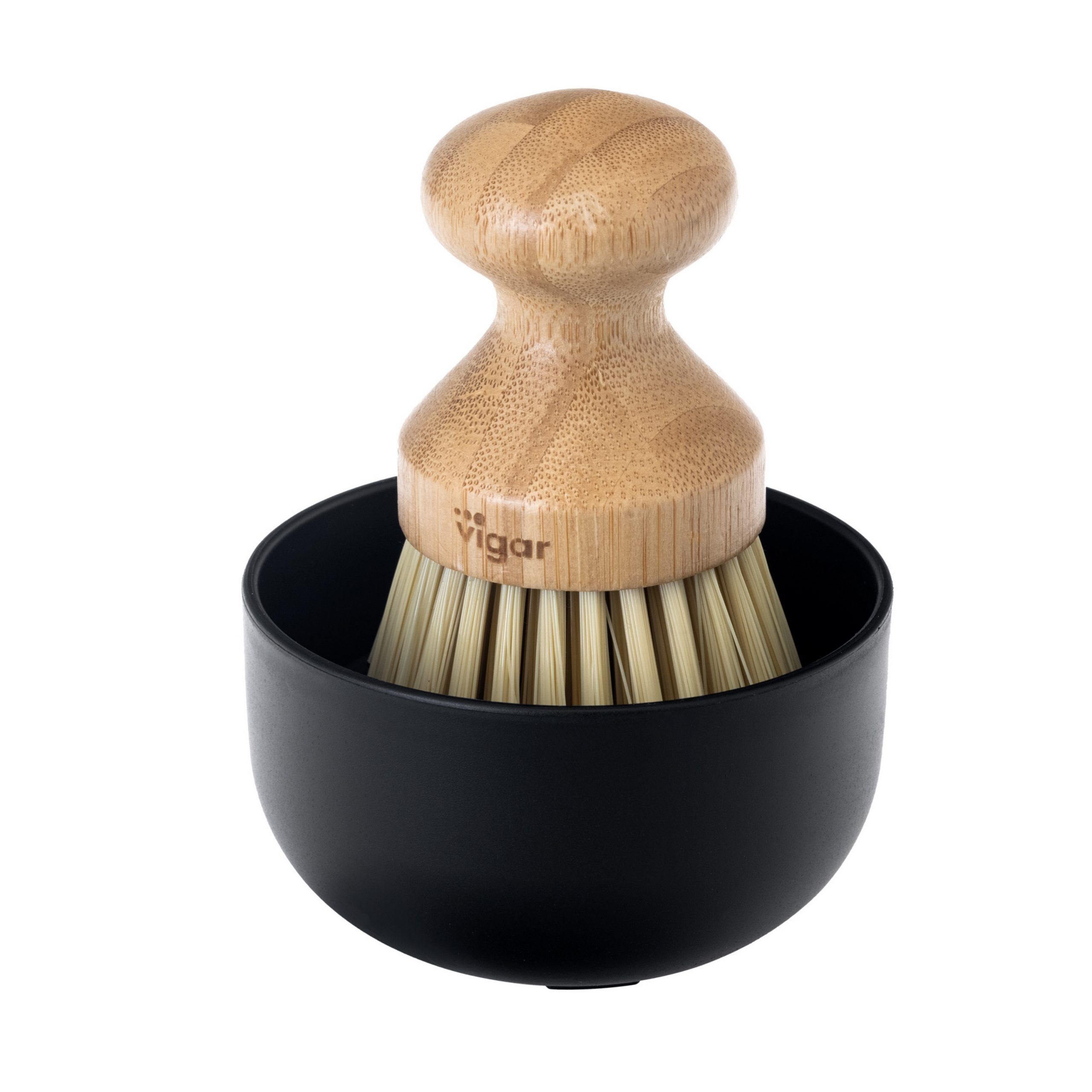 Juego de cepillo de bambú con soporte