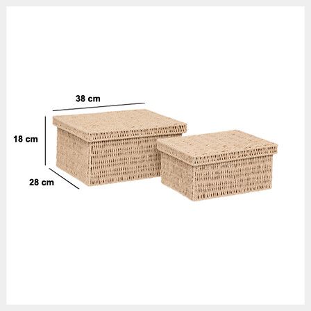 Juego de 2 cajas con tapa
