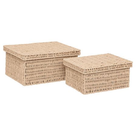 Juego de 2 cajas con tapa
