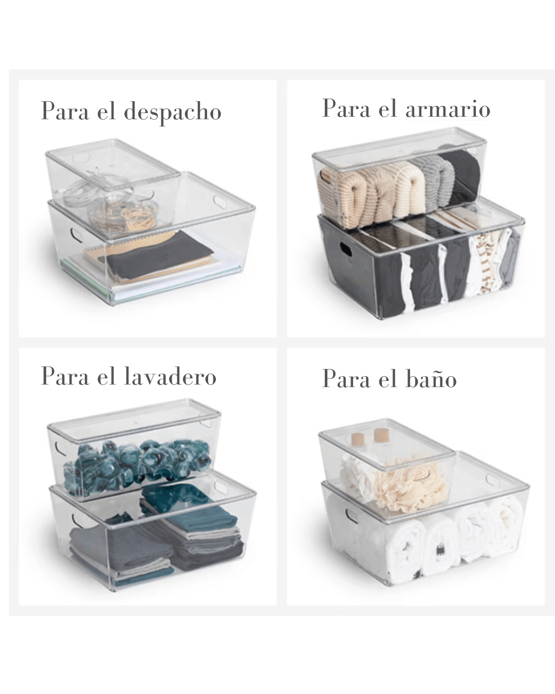 Caja de almacenamiento con tapa