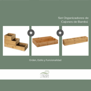 Set Organizadores de Cajones de Bambú