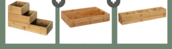 Set Organizadores de Cajones de Bambú