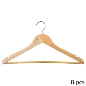 Perchas de madera natural